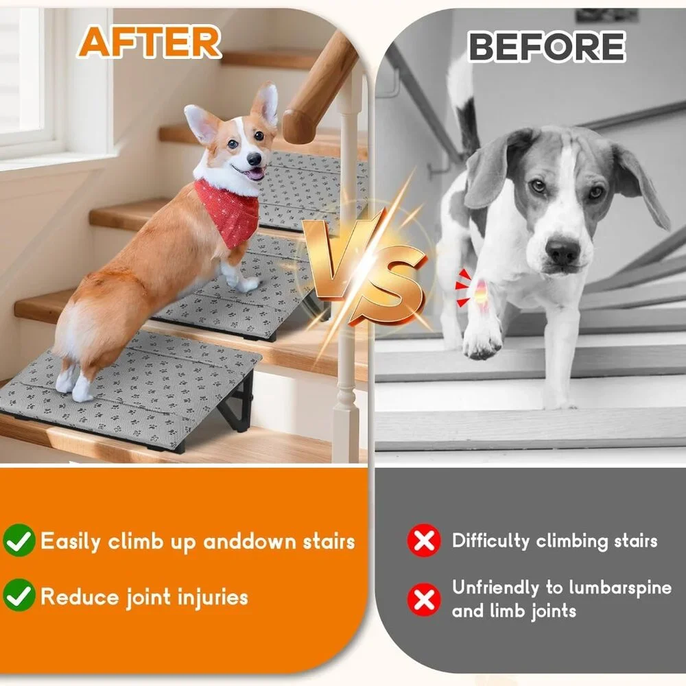 Dog Ramp with Anti-Slip Bump for Stairs